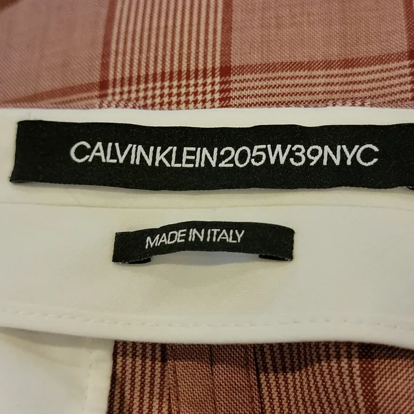 CALVIN KLEIN 205W39NYC Fluted Prince of Wales Red Plaid Mini Skirt It 44 - Picture 7 of 16